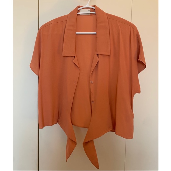 Aritzia Wilfred Tie-front Blouse - Picture 2 of 3